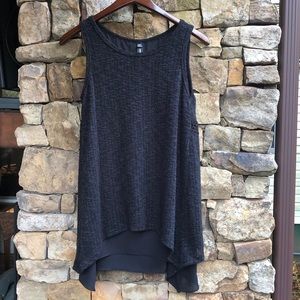 Design Lab Sleeveless Tunic Sweater w Layers